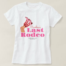 Cowgirl Pink Red Last Rodeo Junggeselinnen-Abschie