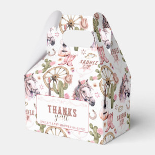 Cowgirl Pink Western Baby Showbox Geschenkschachtel