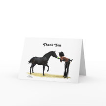 Cowgirl Pinup mit Pferd Danke Karte