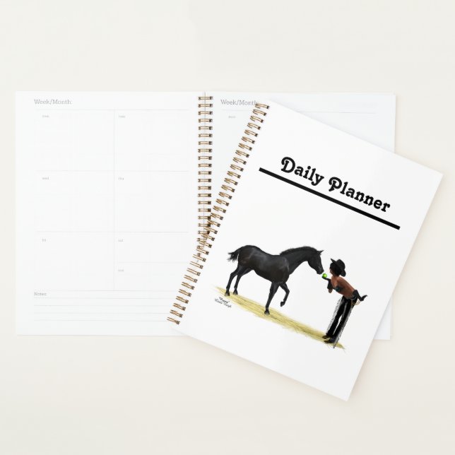 Cowgirl Pinup mit Pferdeplaner Planer (Anzeige)