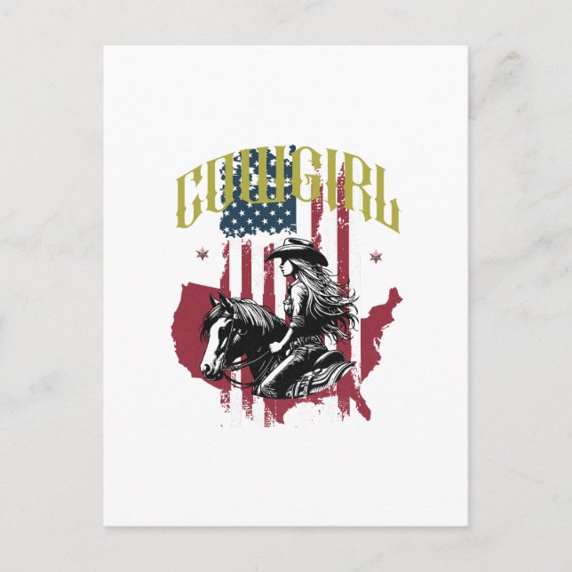 COWGIRL POSTKARTE (Vorderseite)