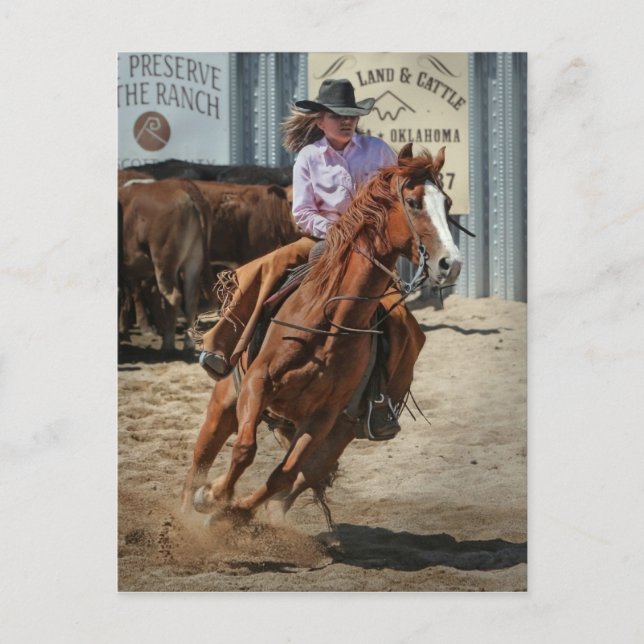 Cowgirl-Postkarte Postkarte (Vorderseite)