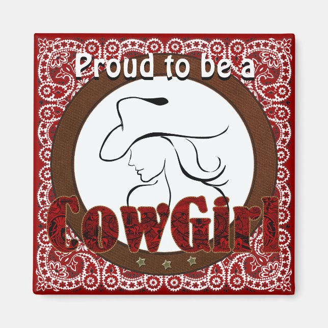 Cowgirl-Pride-Magnet Magnet (Vorne)