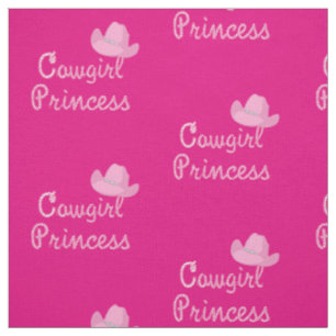 Cowgirl Princess mit rosa Hut Stoff