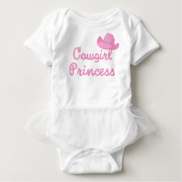 Cowgirl Princess Text mit Hut Baby T-shirt