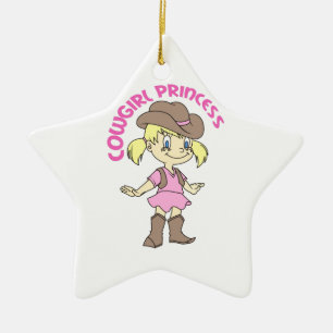 COWGIRL-PRINZESSIN KERAMIK ORNAMENT