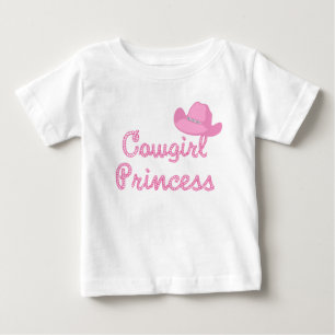 Cowgirl-Prinzessin Text With Hat Baby T-shirt