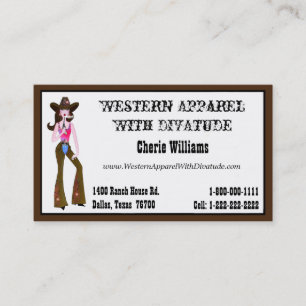 "Cowgirl-" Prinzessin Visitenkarte