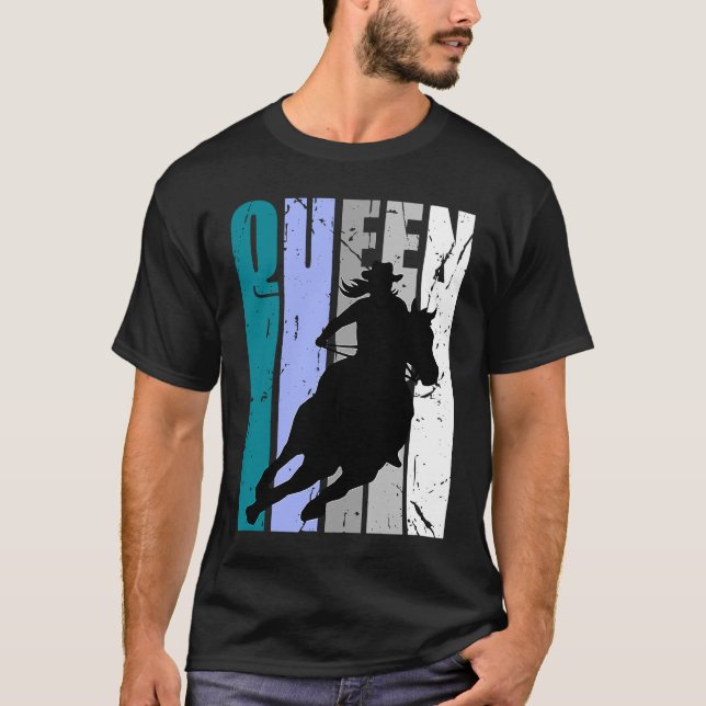 Cowgirl Queen Rodeo Women Barrel Racer Birthday Ri T-Shirt (Vorderseite)