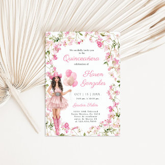 Cowgirl Quinceañera Einladung