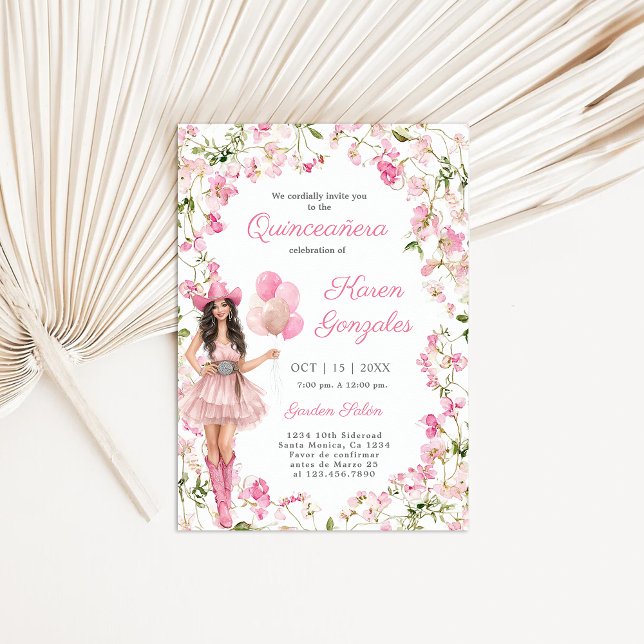 Cowgirl Quinceañera Einladung (Von Creator hochgeladen)