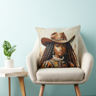 Cowgirl Resilience Throw Kissen