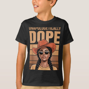 Cowgirl Retro Schwarzes Mädchen Stolz Unverblümt T-Shirt