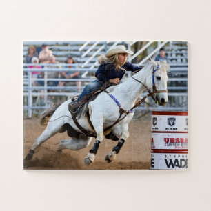 Cowgirl Rodeo Horse Barrel Western Sports