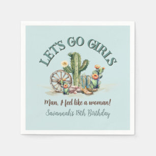 Cowgirl Rodeo Lasse Go Girls Night Out Aquamarin B Serviette