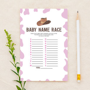 Cowgirl Rodeo Name Race Baby Shooting Game Activit Briefpapier