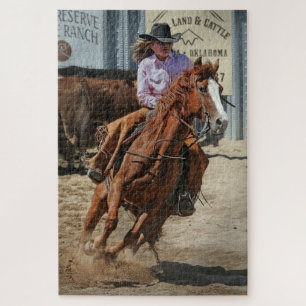 Cowgirl-Rodeo-Pferd Pferdereiten Western-Sport
