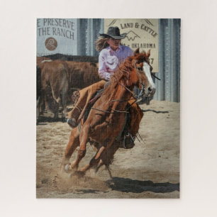 Cowgirl-Rodeo-Pferd Pferdereiten Western-Sportarte