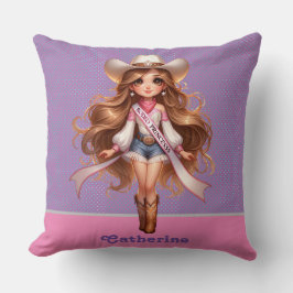 Cowgirl Rodeo Princess 1 Personalisiert Kissen