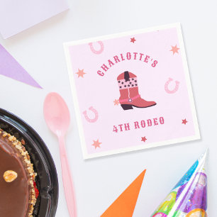 Cowgirl Rodeo Western Geburtstagsparty Serviette