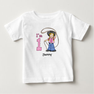 Cowgirl Roper 1er Anniversaire T-shirt bébé