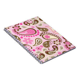 Cowgirl Rosa Braun Paisley Blumen Land Texas Notizblock