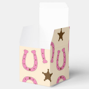Cowgirl Rosa Hufeisen Sheriff Stern Land Texas Geschenkschachtel