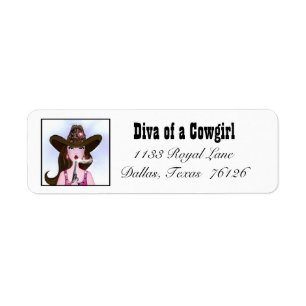 COWGIRL Rücksendeadressen-Aufkleber