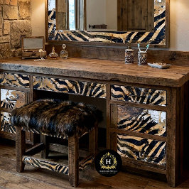 Cowgirl Rustic Western Country Wood Decoupage Seidenpapier