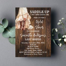 Cowgirl Saddle Up Western Brautparty Einladung