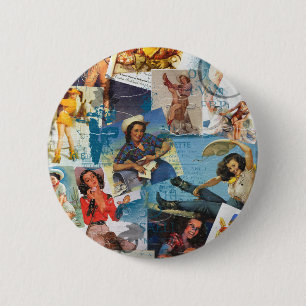 Cowgirl-Sammlungs-Nr. 2 Texas eklektische " Button