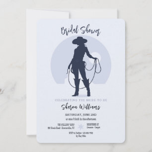 Cowgirl Silhouette Brautparty Einladung