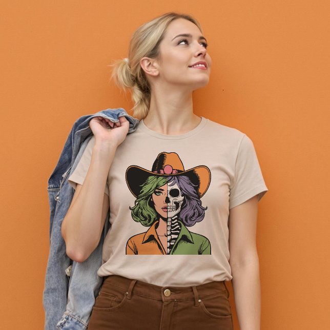 Cowgirl Skeleton Western Halloween Shirt (Cowgirl Skeleton Western Halloween Shirt)