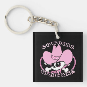 Cowgirl Skull Schlüsselanhänger