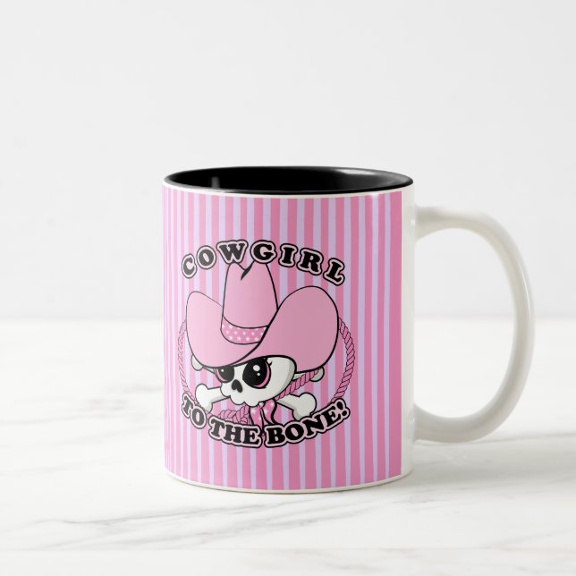 Cowgirl Skull Zweifarbige Tasse (Rechts)