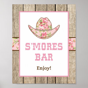Cowgirl Smores Bar Party Signieren Poster