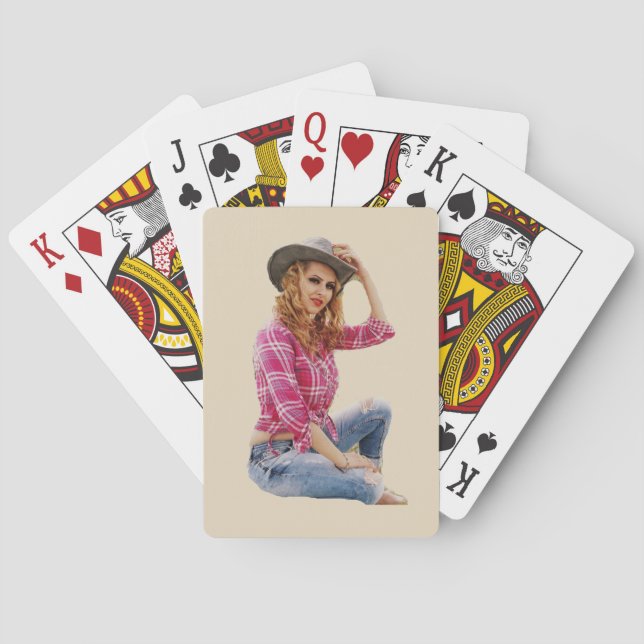 Cowgirl Spielkarten (Rückseite)