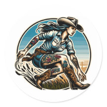 Cowgirl-Sticker