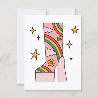 Cowgirl-Stiefel Postkarte