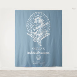 Cowgirl Strand Bacheloretto Kulisse Wandteppich
