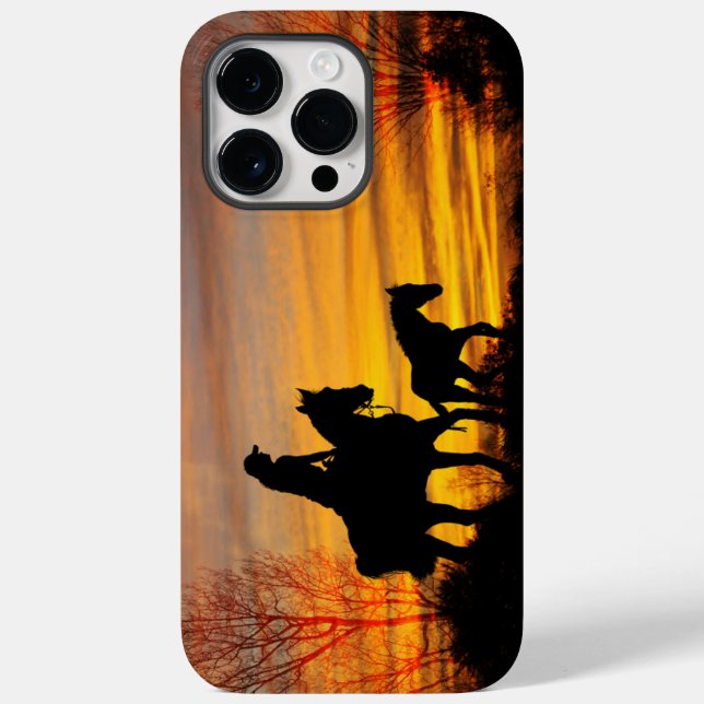 Cowgirl Sunset Horseback Ride iPhone / coque ipad (Verso)