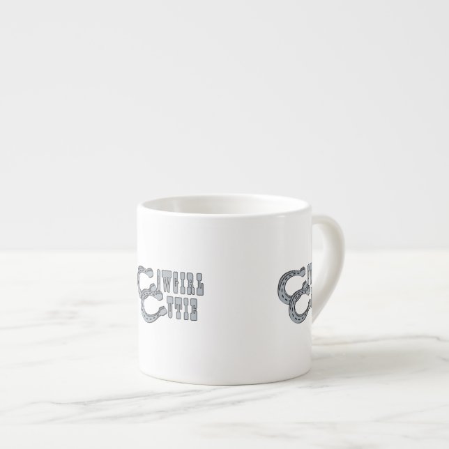 Cowgirl-Süsse Espressotasse (Vorderseite Rechts)
