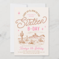 Cowgirl Sweet 16 Anniversaire Invitation