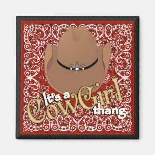 Cowgirl Thang Red Bandana Magnet