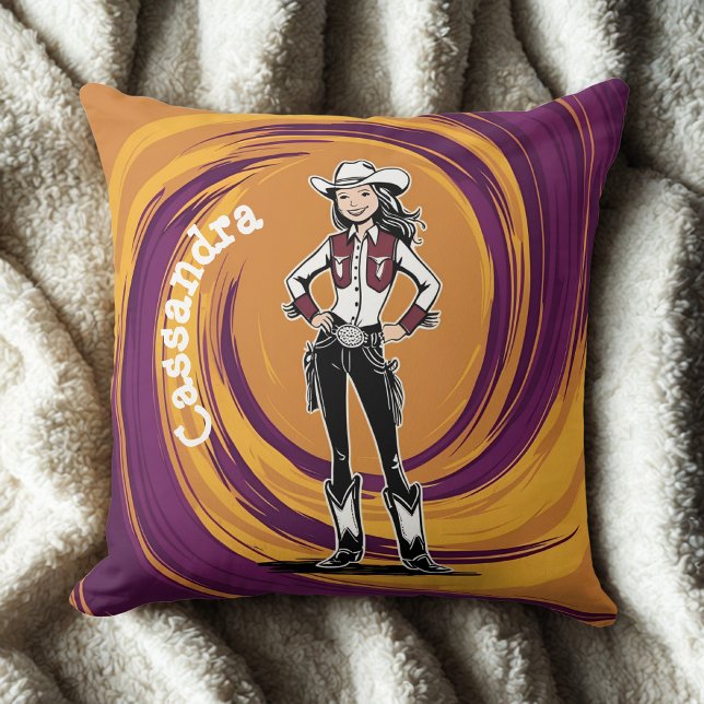 Cowgirl Throw Kissen (Von Creator hochgeladen)