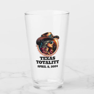 Cowgirl Total Solar Eclipse 4.08.2024 Texas Glas