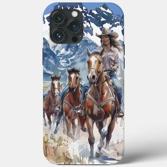 Cowgirl trailblazer Handy Gehäuse. Case-Mate iPhone Hülle (Rückseite)