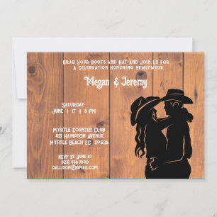 Cowgirl und Cowboy Empfang Einladung