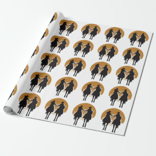 Cowgirl und Cowboy Geschenkpapier