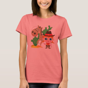 Cowgirl und Pferd T-Shirt